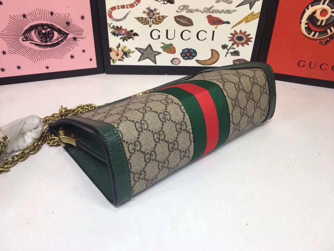 Gucci 503877 Ophidia GG Small Shoulder Bag Green