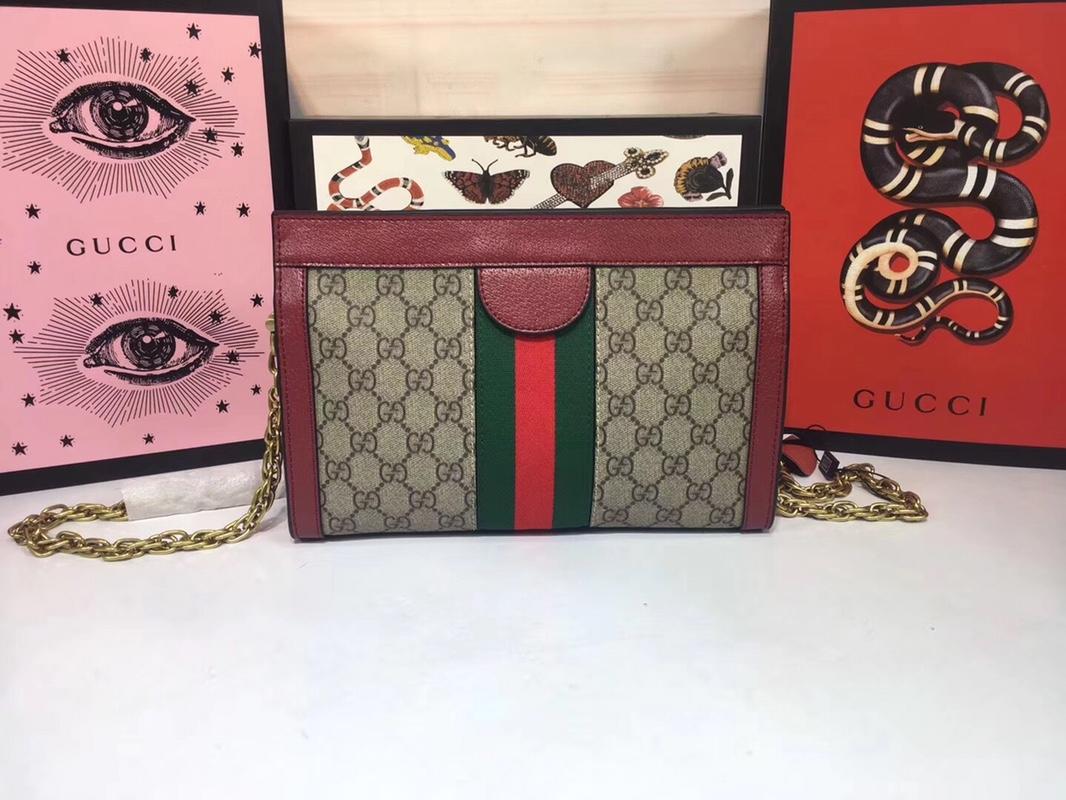 Gucci 503877 Ophidia GG Small Shoulder Bag Red