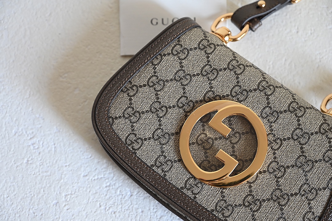 Gucci 724645 Blondie Mini Shoulder Bag GG Supreme Canvas