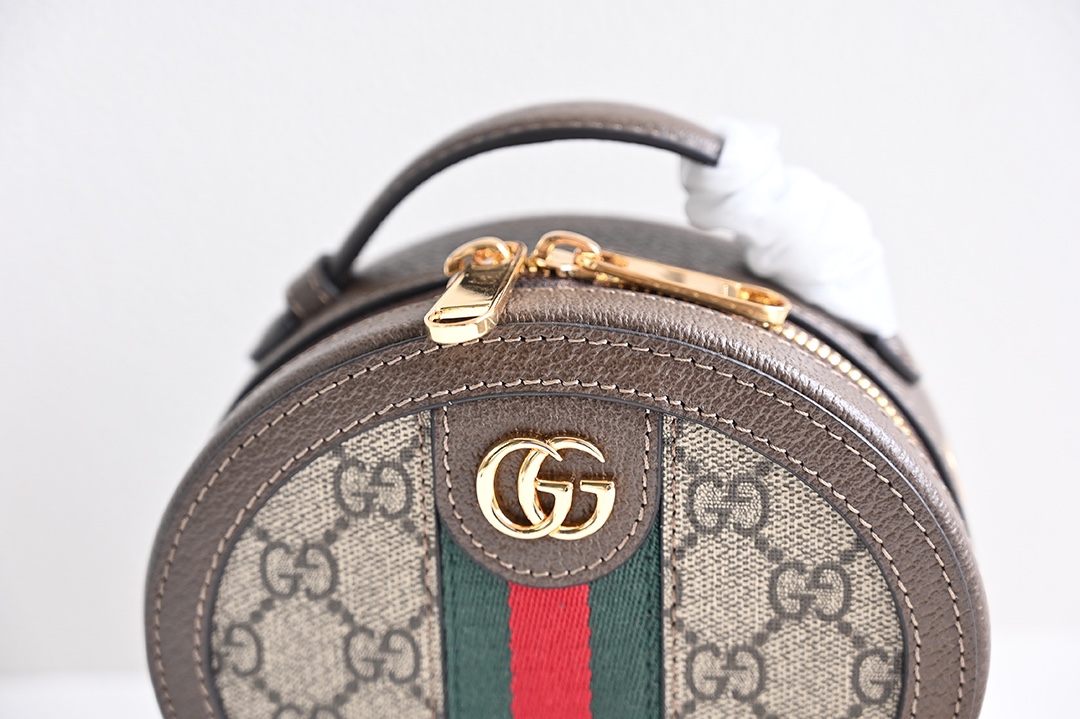 Gucci 725147 OPHIDIA MINI CHAIN BAG Beige and ebony GG Supreme Canvas