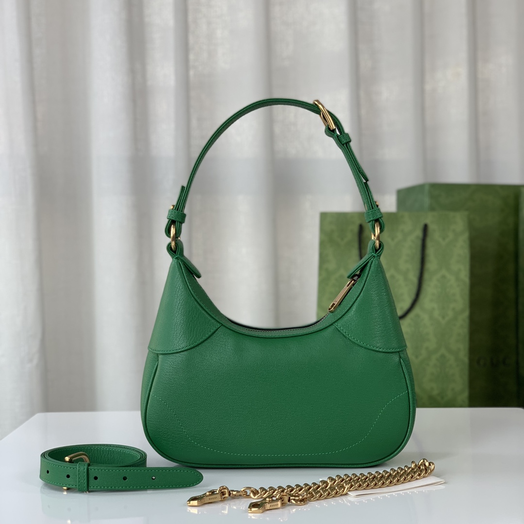 Gucci 731817 Aphrodite Small Shoulder Bag Green Leahter