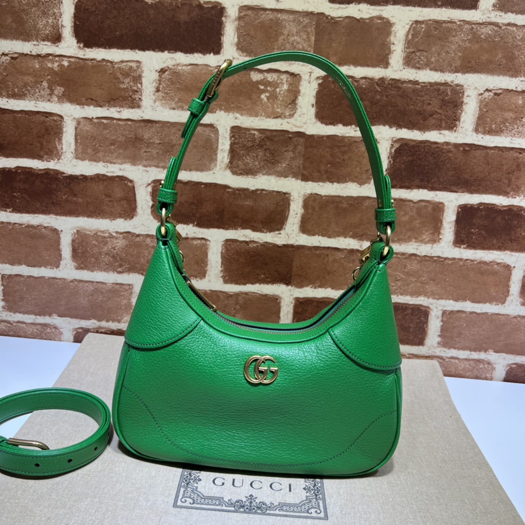 Gucci 731837 Aphrodite Small Shoulder Bag Green Soft Leather