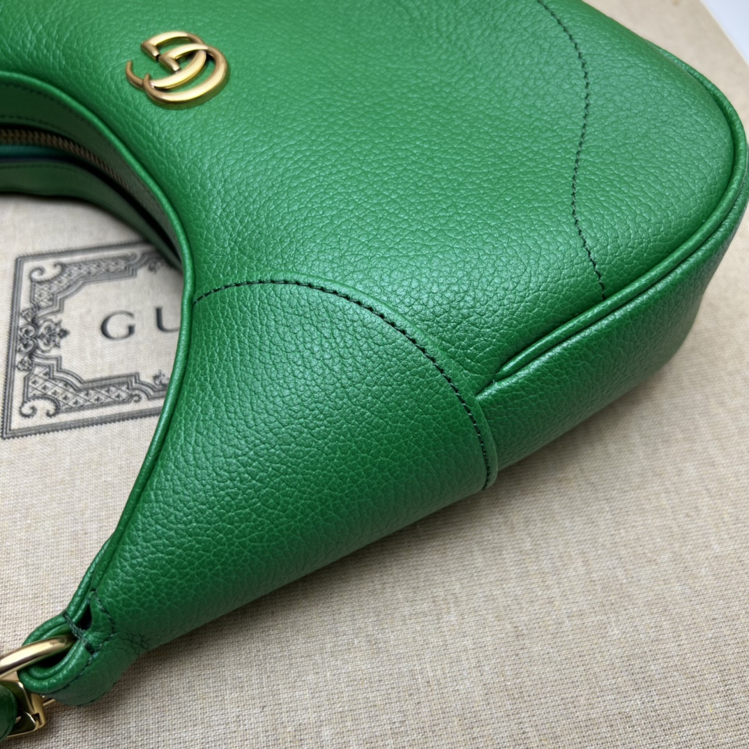 Gucci 731837 Aphrodite Small Shoulder Bag Green Soft Leather