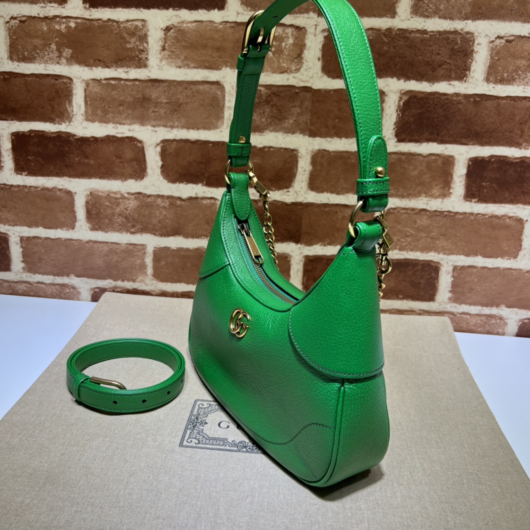 Gucci 731837 Aphrodite Small Shoulder Bag Green Soft Leather