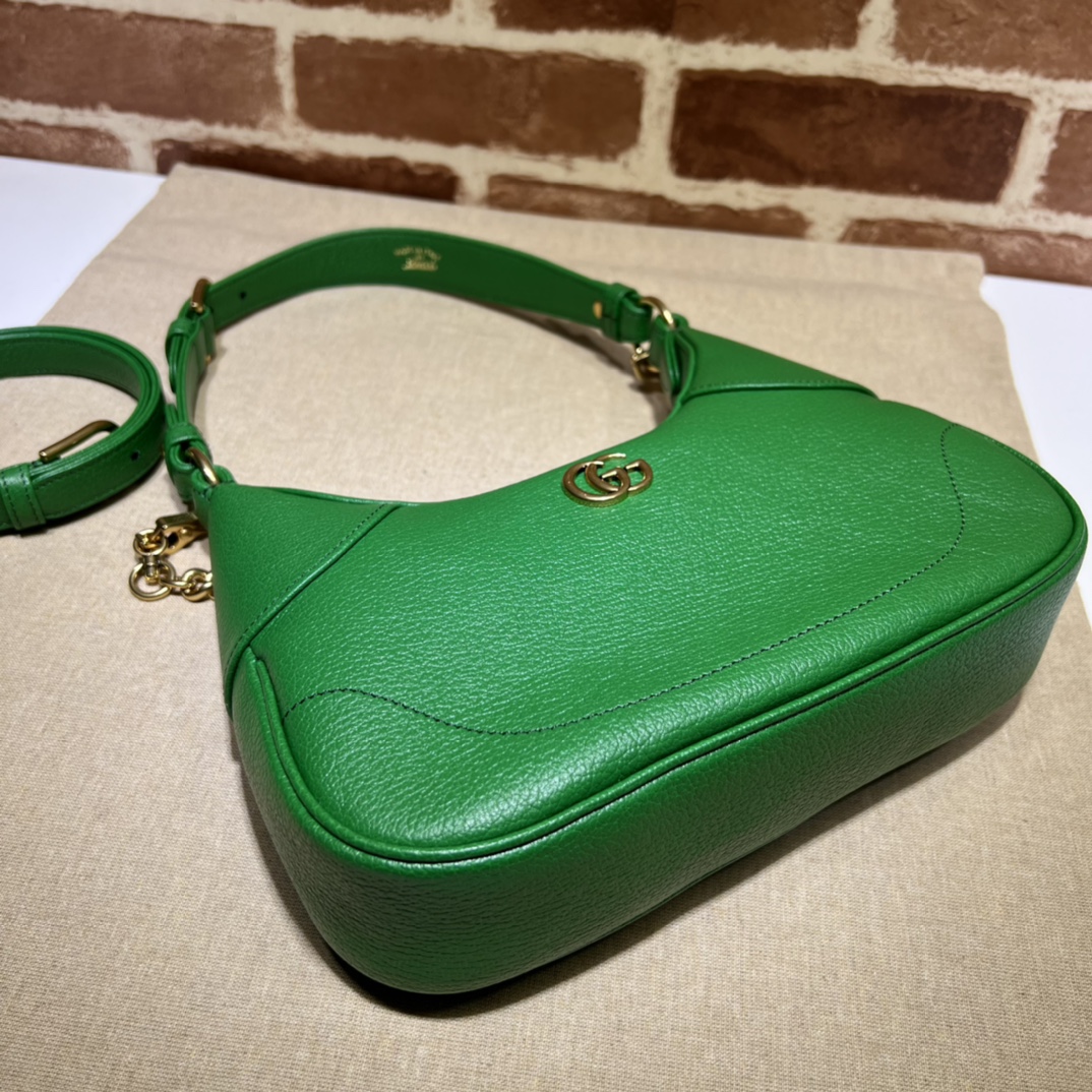 Gucci 731837 Aphrodite Small Shoulder Bag Green Soft Leather