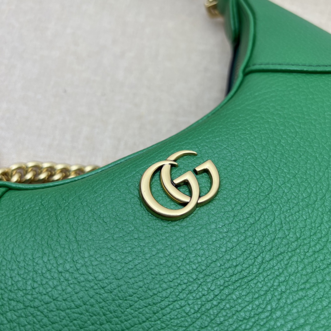 Gucci 731837 Aphrodite Small Shoulder Bag Green Soft Leather