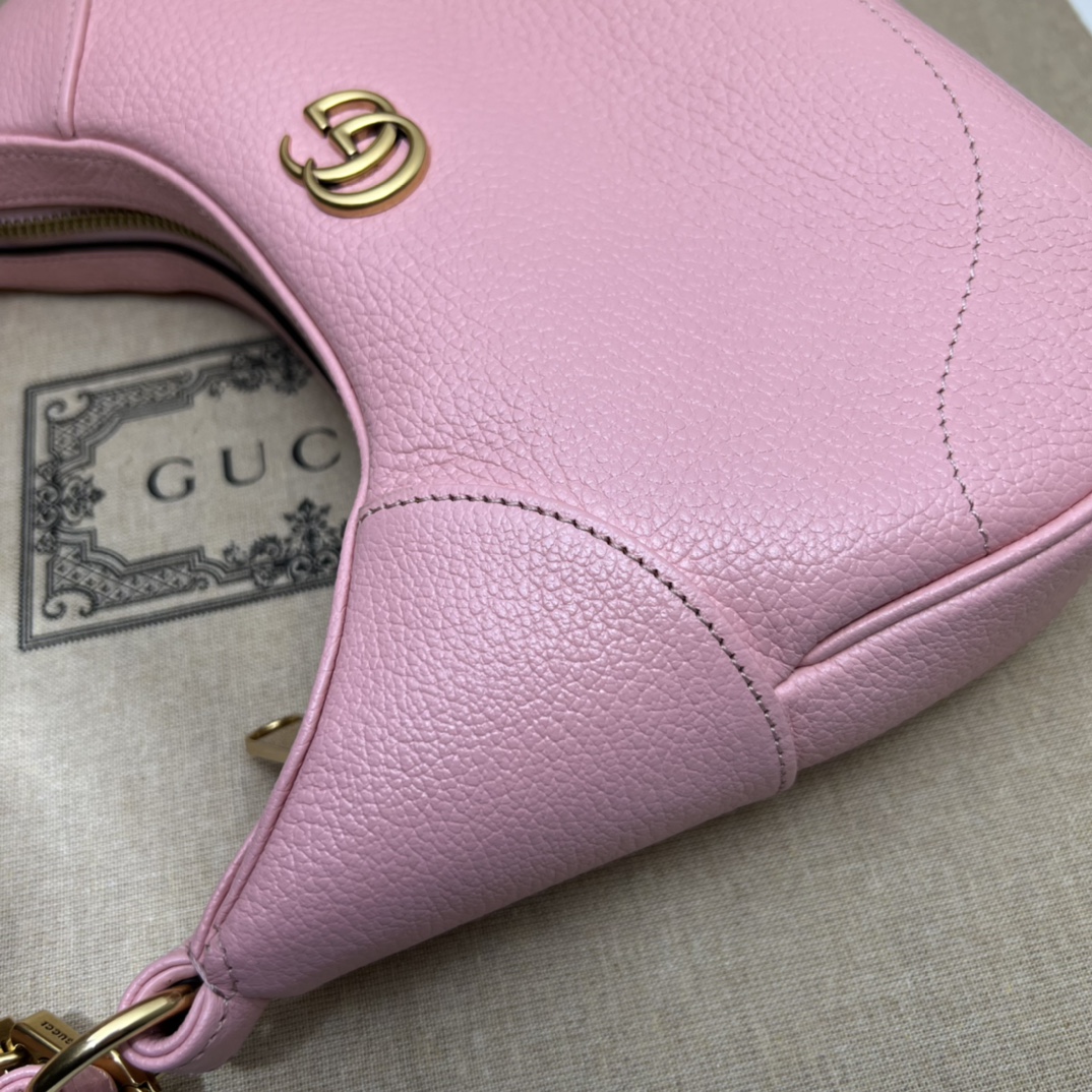 Gucci 731837 Aphrodite Small Shoulder Bag Pink Soft Leather