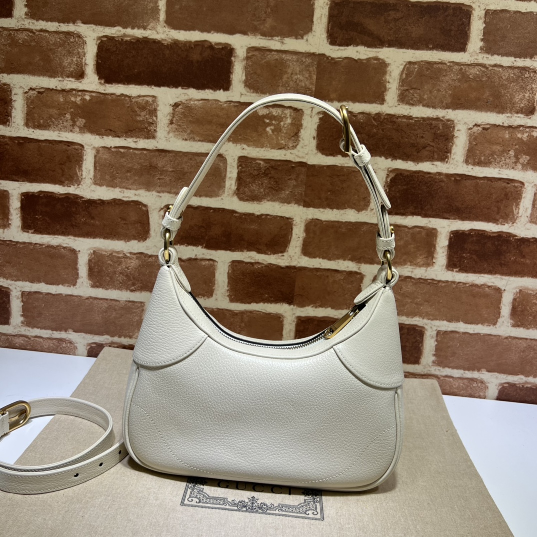 Gucci 731837 Aphrodite Small Shoulder Bag White Soft Leather