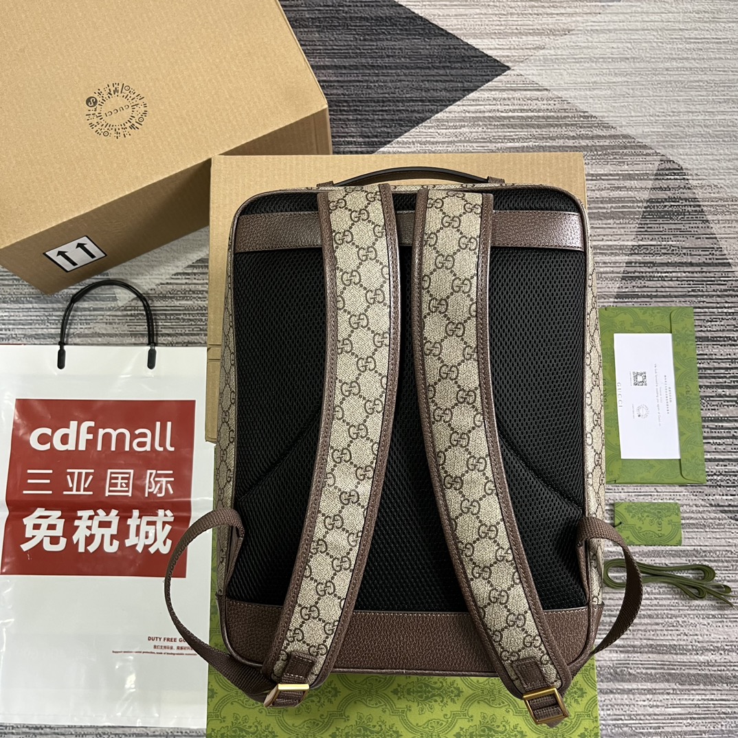 Gucci 745718 Mittelgrosser Ophidia GG rucksac Beige GG Supreme-Canvas