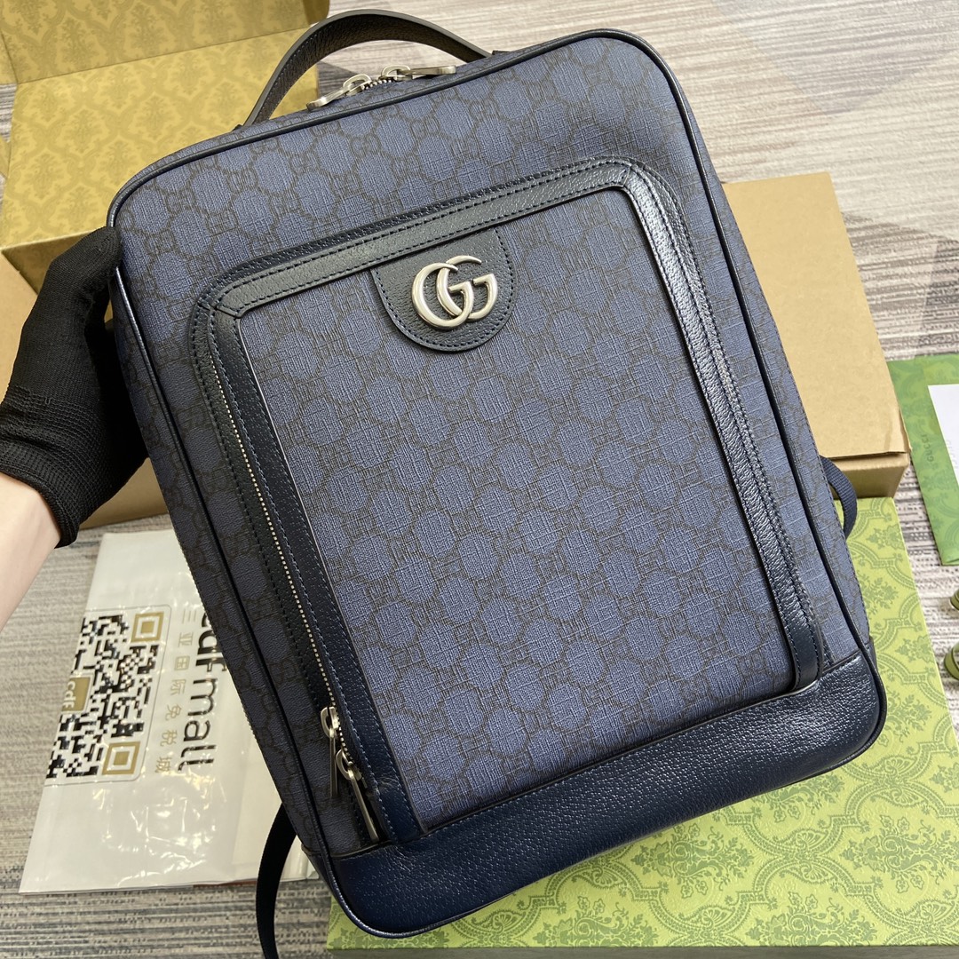 Gucci 745718 Mittelgrosser Ophidia GG rucksac Blue GG Supreme-Canvas
