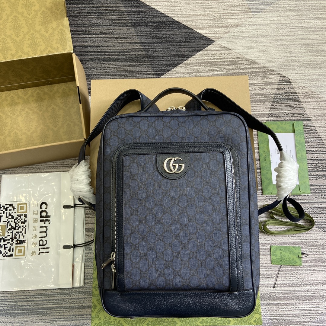 Gucci 745718 Mittelgrosser Ophidia GG rucksac Blue GG Supreme-Canvas