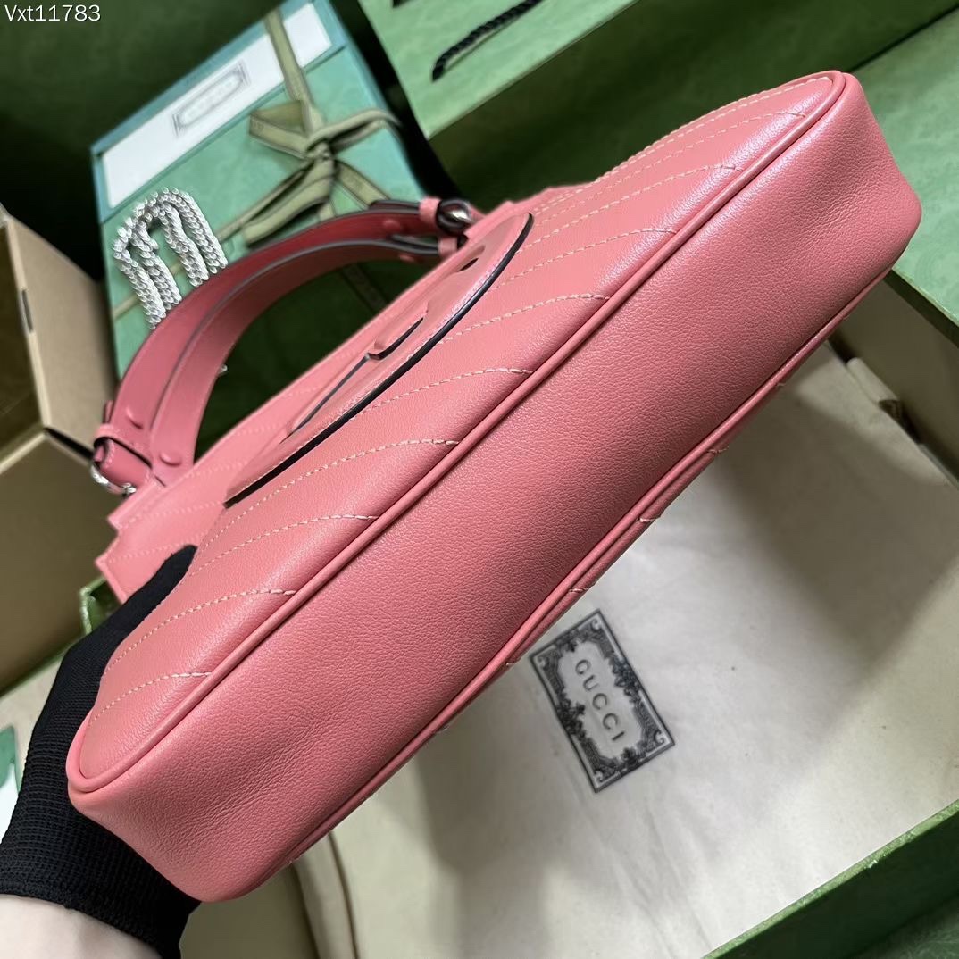 Gucci 751518 Blondie Small Tote Bag Pink Leather