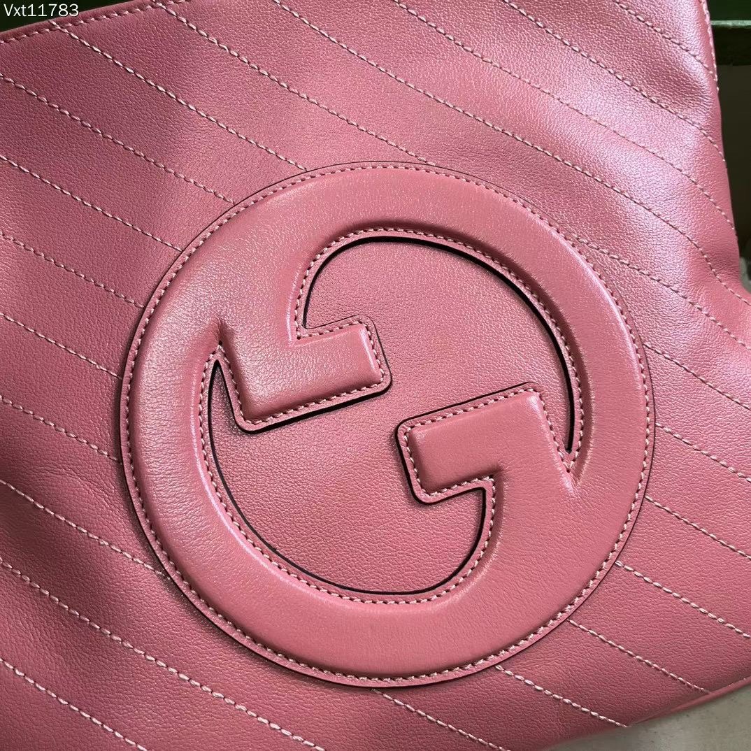 Gucci 751518 Blondie Small Tote Bag Pink Leather