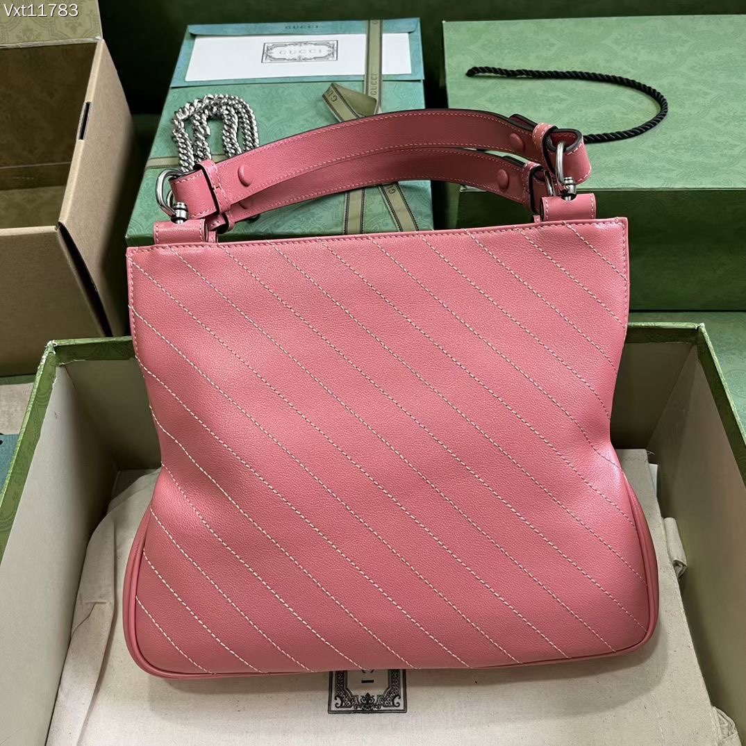 Gucci 751518 Blondie Small Tote Bag Pink Leather
