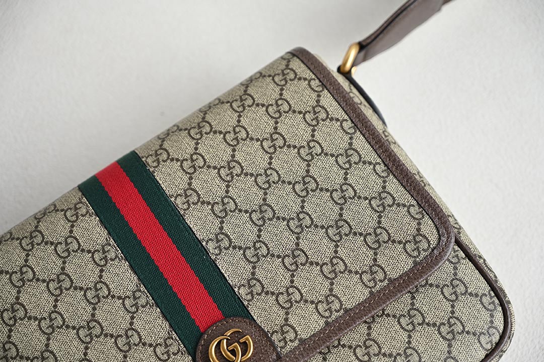 Gucci 761741 Ophidia Medium Messenger Bag Beige