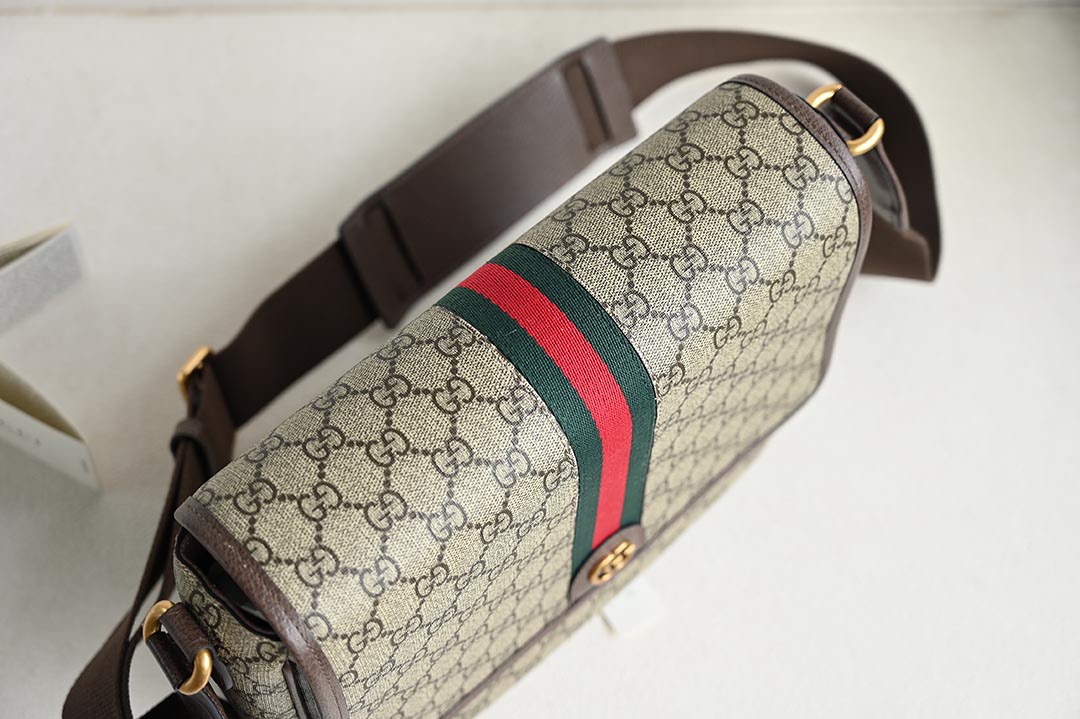 Gucci 761741 Ophidia Medium Messenger Bag Beige
