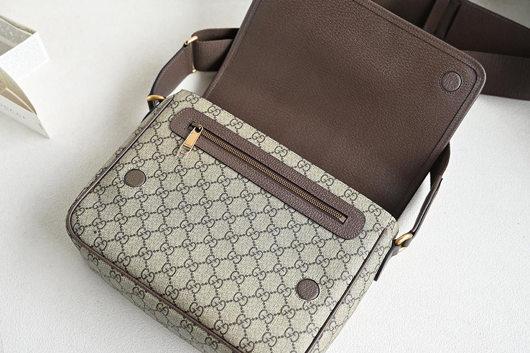 Gucci 761741 Ophidia Medium Messenger Bag Beige