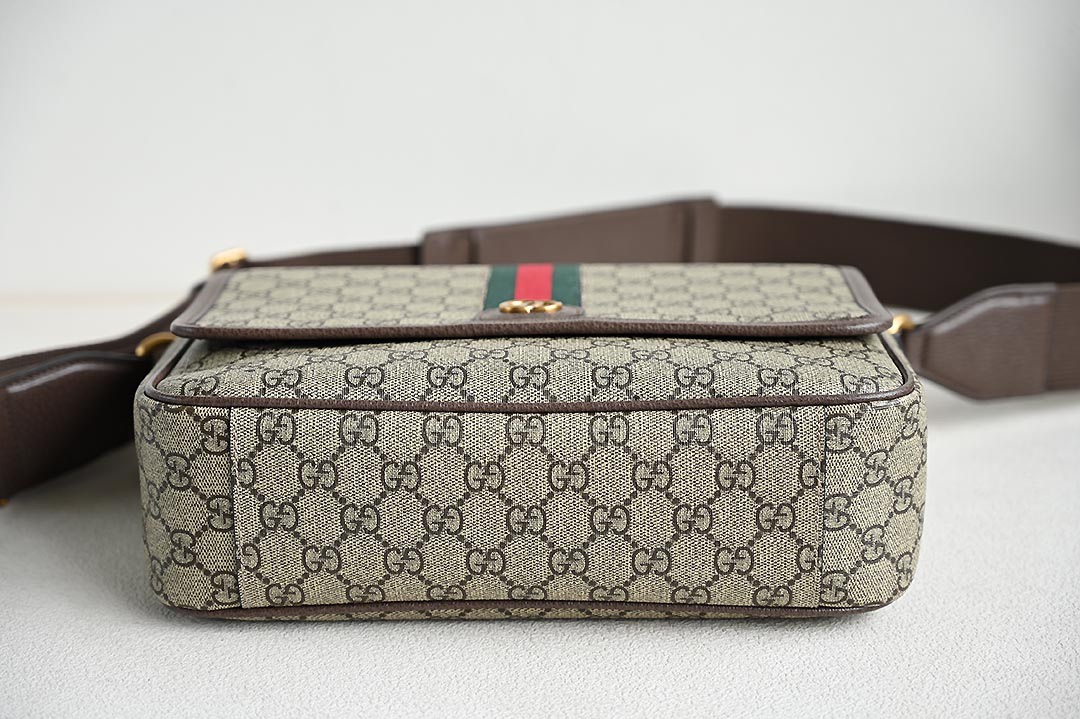 Gucci 761741 Ophidia Medium Messenger Bag Beige