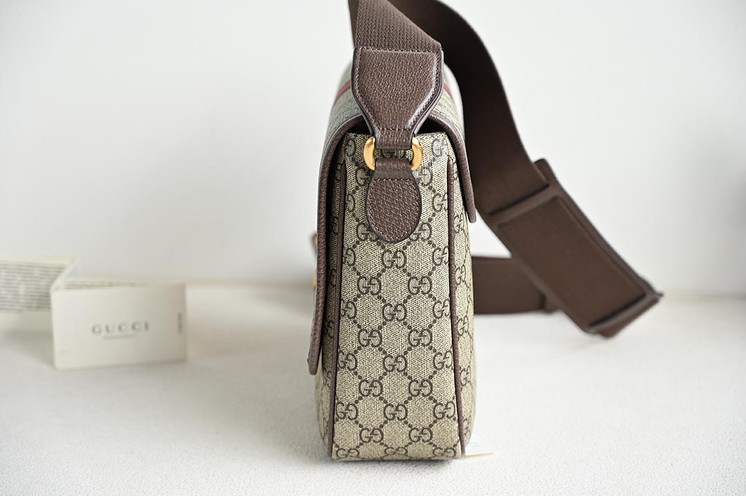 Gucci 761741 Ophidia Medium Messenger Bag Beige