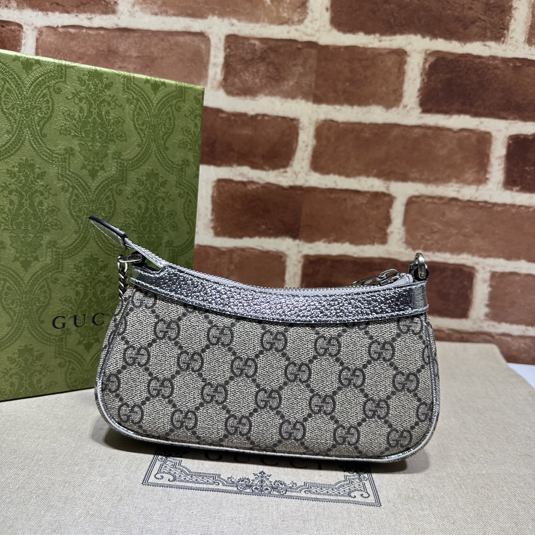 Gucci 764960 Ophidia Mini Bag Silver