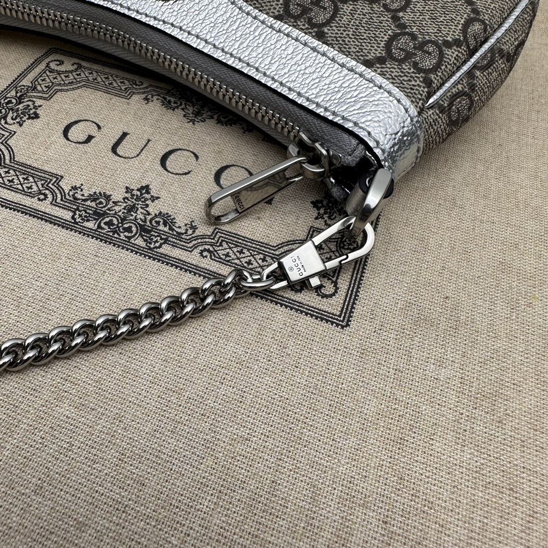 Gucci 764960 Ophidia Mini Bag Silver