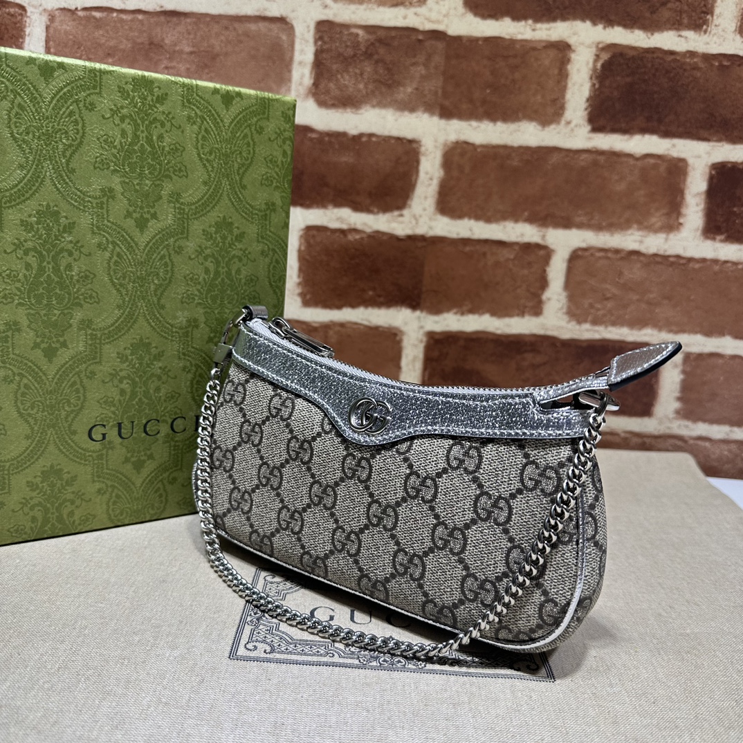 Gucci 764960 Ophidia Mini Bag Silver