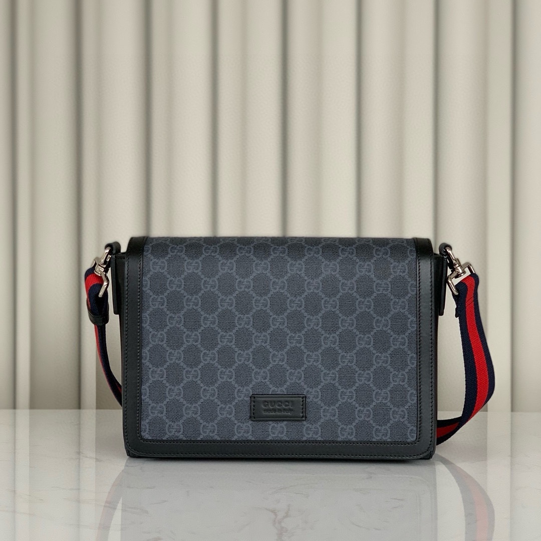 Gucci 771167 GG Black Mini Bag Supreme Canvas
