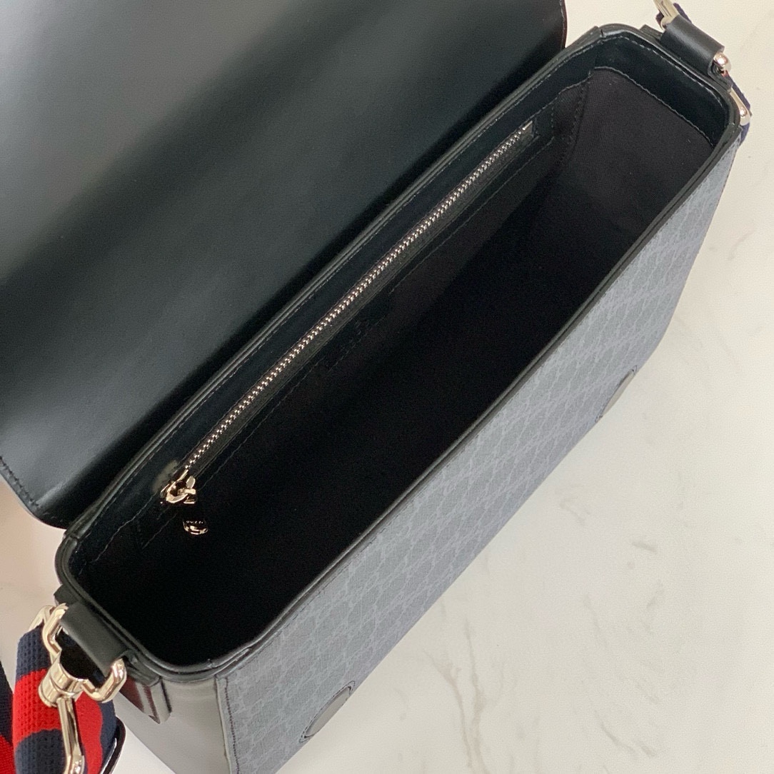 Gucci 771167 GG Black Mini Bag Supreme Canvas