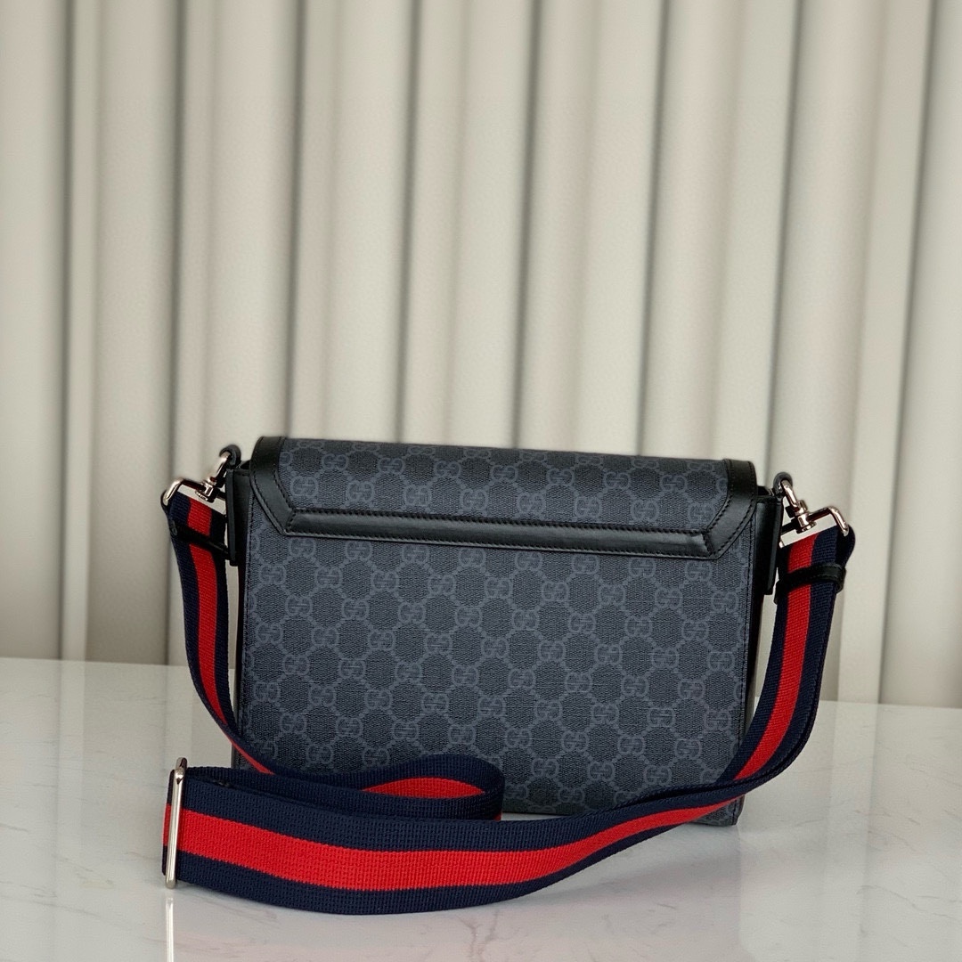 Gucci 771167 GG Black Mini Bag Supreme Canvas