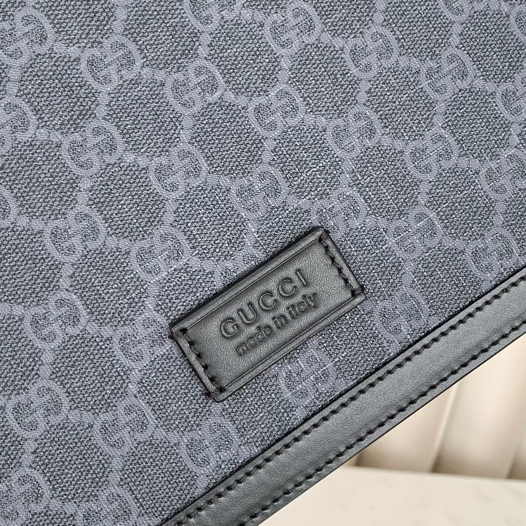 Gucci 771167 GG Black Mini Bag Supreme Canvas
