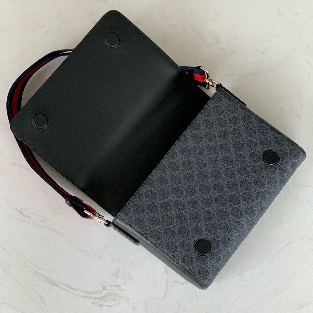 Gucci 771167 GG Black Mini Bag Supreme Canvas