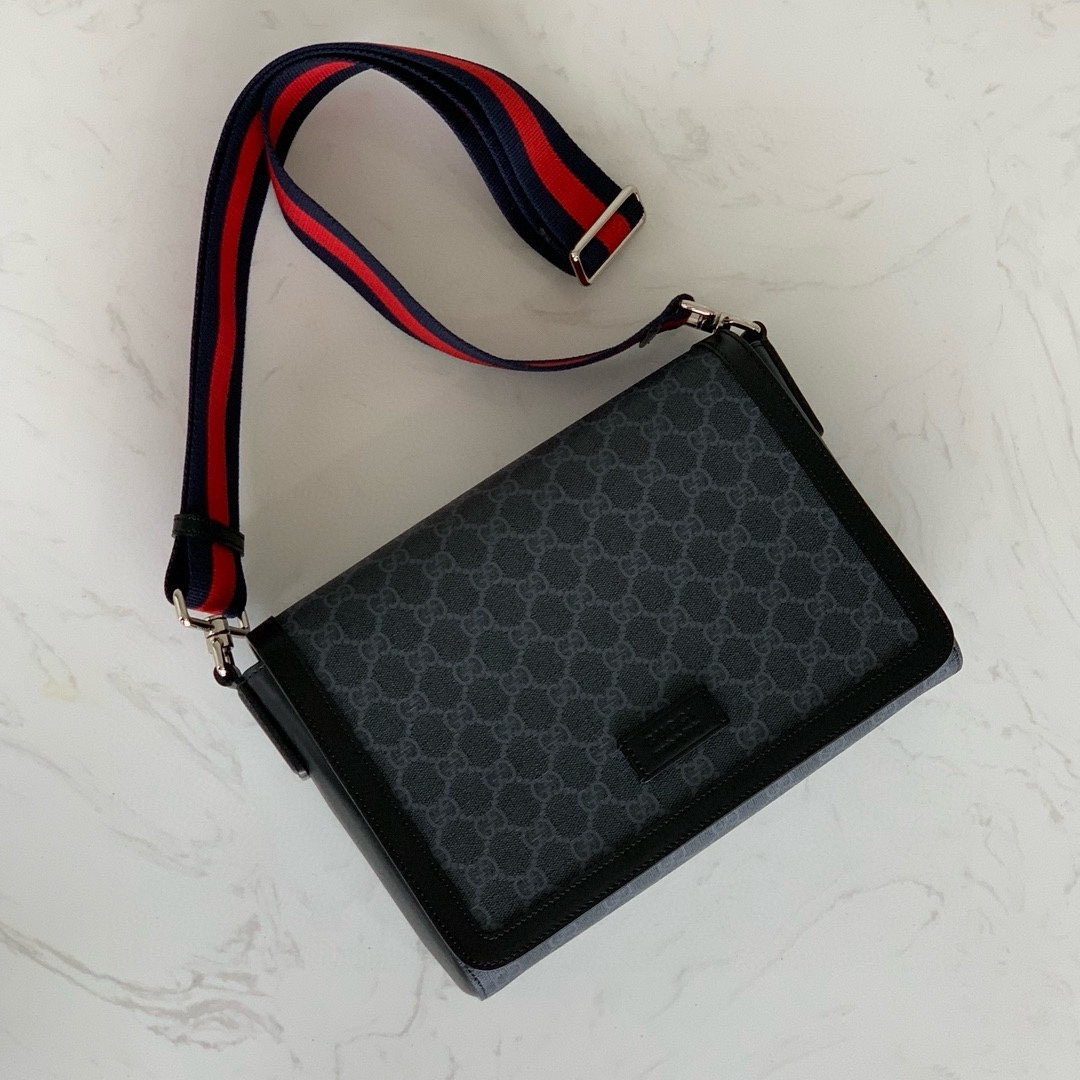 Gucci 771167 GG Black Mini Bag Supreme Canvas