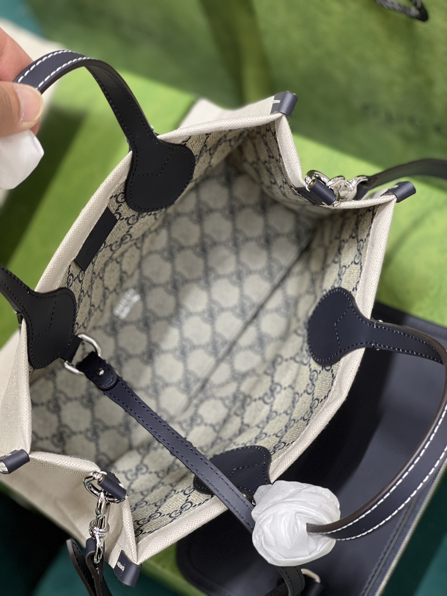 Gucci 772144 MINI-SHOPPER MIT GUCCI PRINT Black