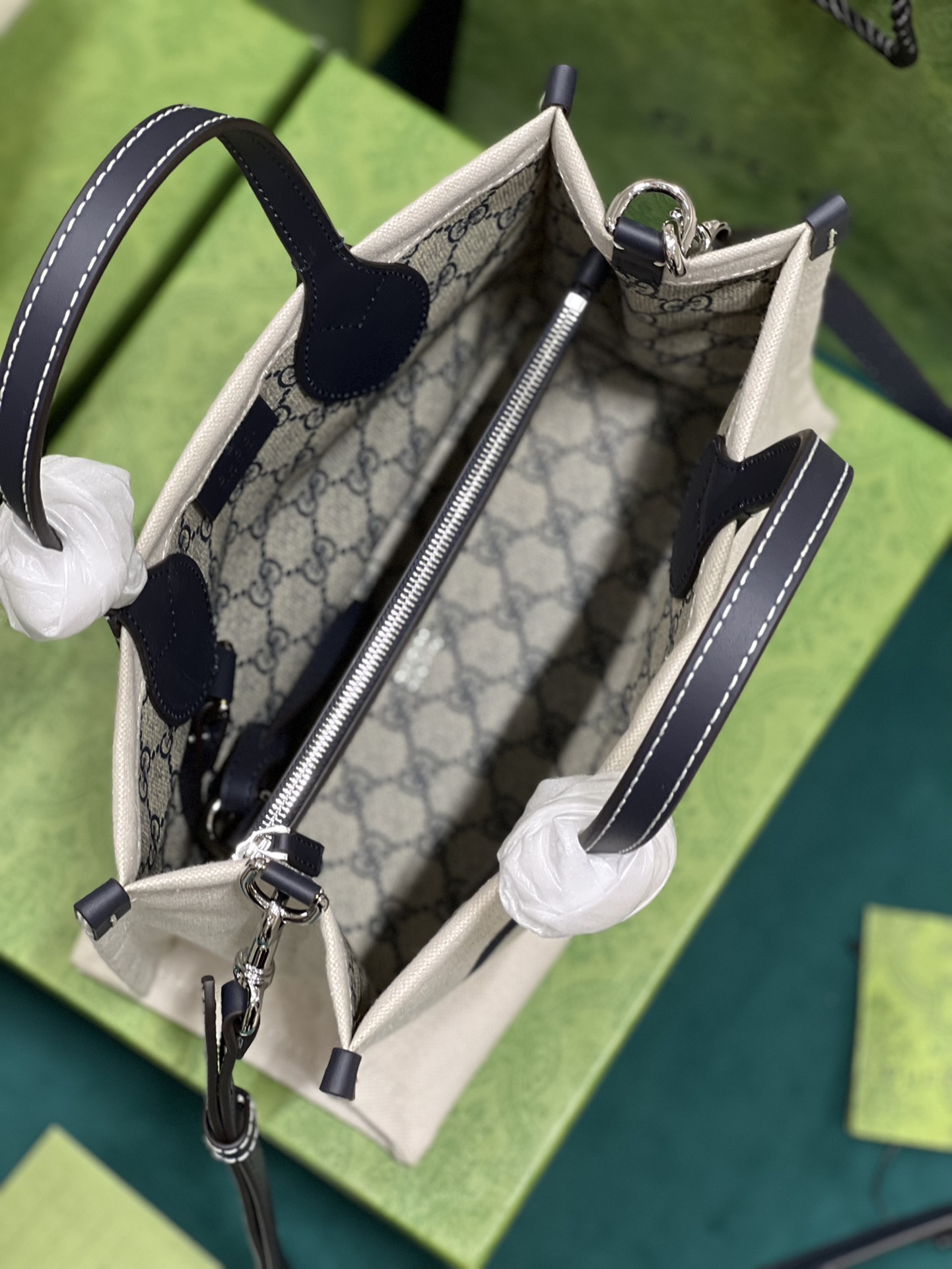 Gucci 772144 MINI-SHOPPER MIT GUCCI PRINT Black