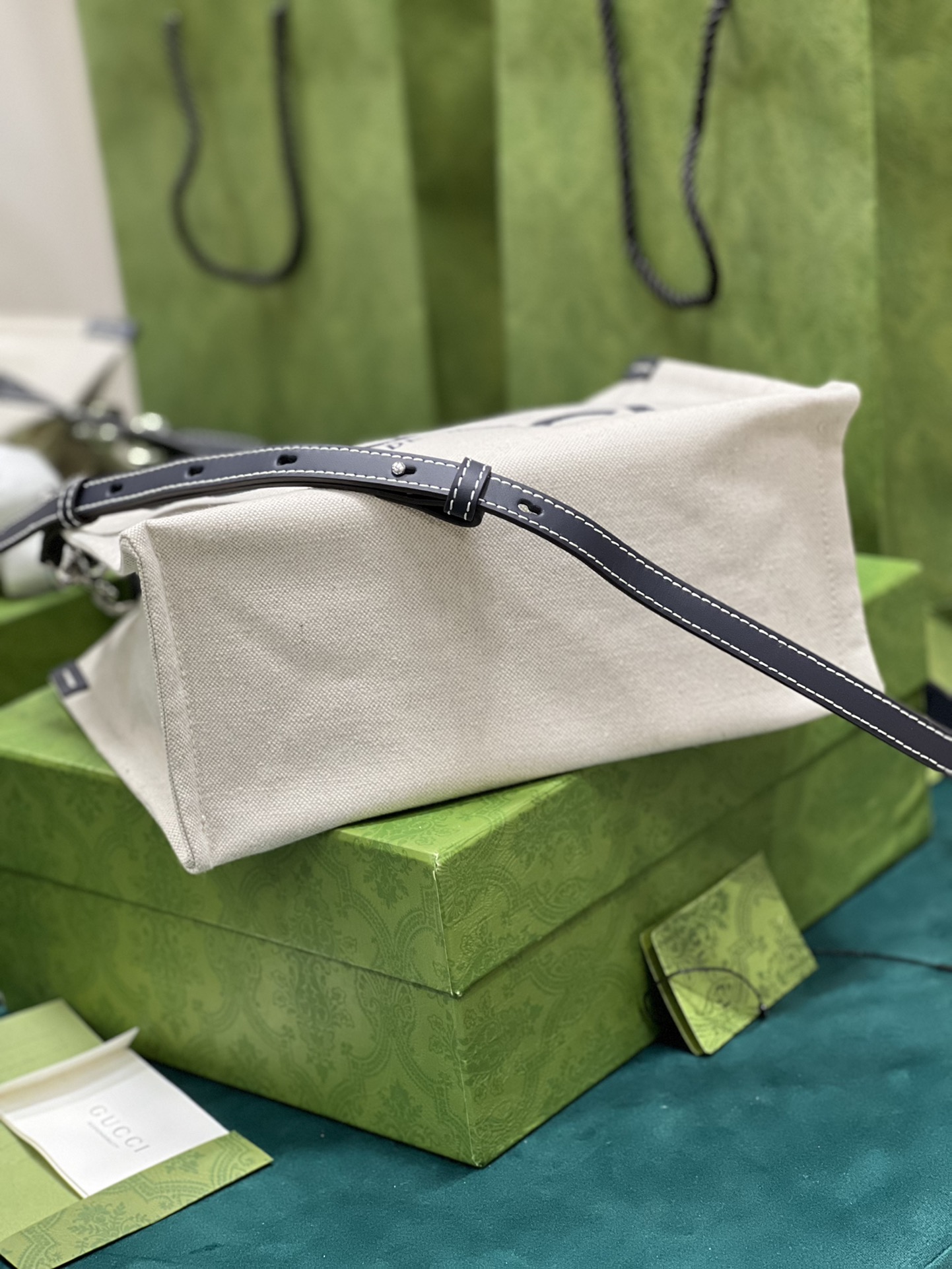 Gucci 772144 MINI-SHOPPER MIT GUCCI PRINT Black