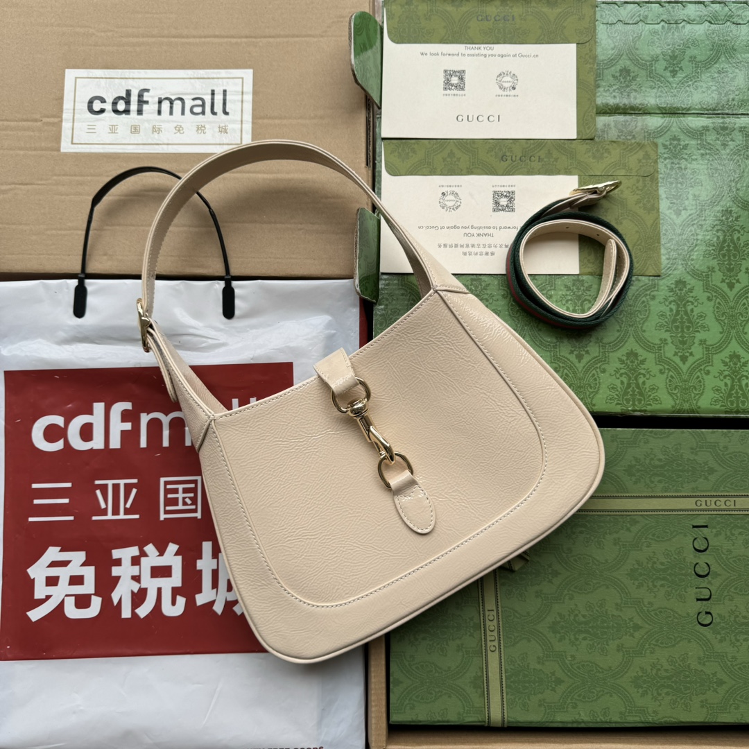 Gucci 782849 Jackie Small Shoulder Bag Beige