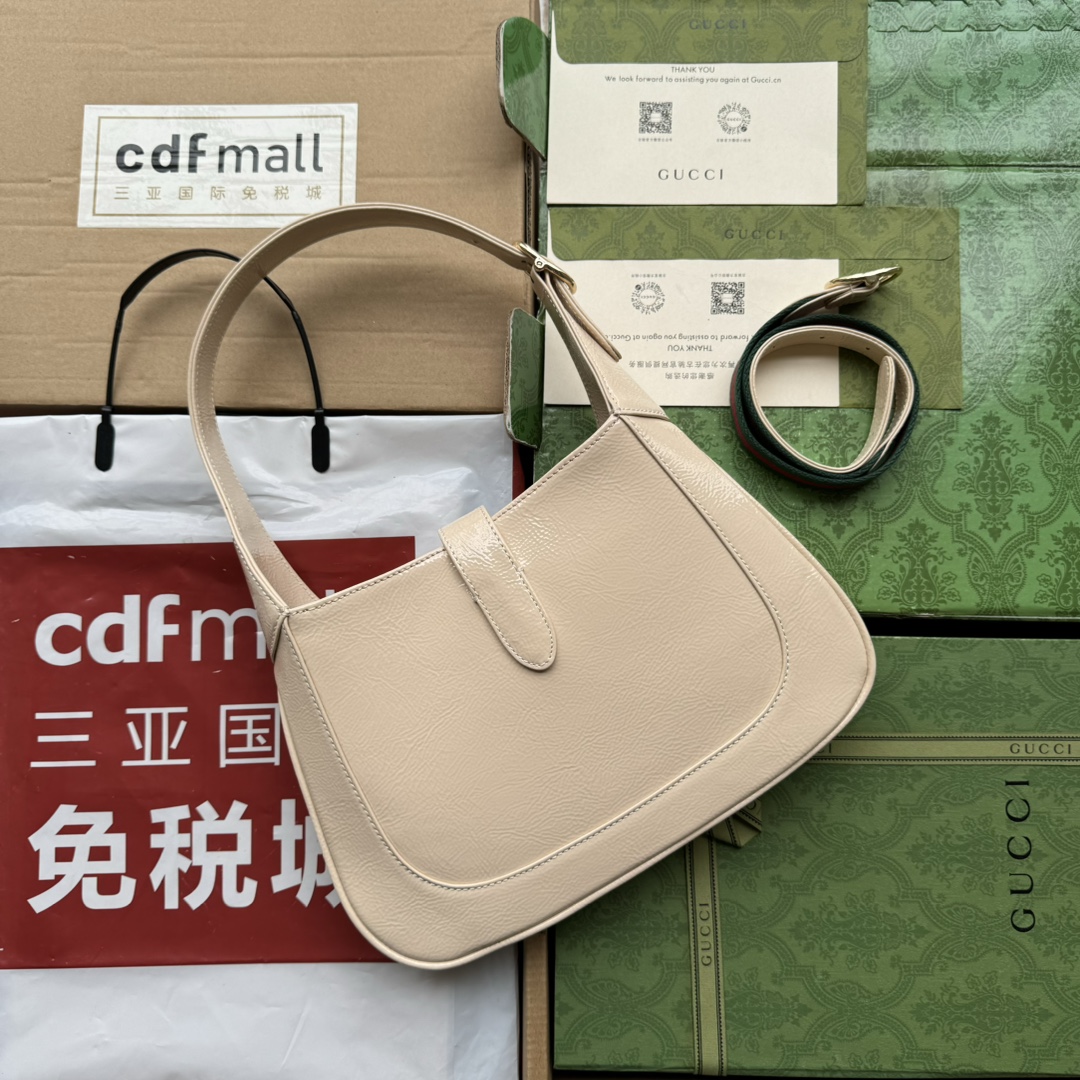 Gucci 782849 Jackie Small Shoulder Bag Beige