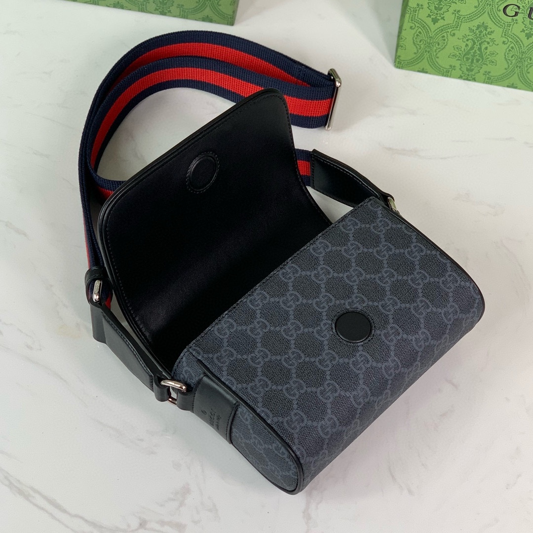Gucci 791741 GG Black Mini Bag Supreme Canvas