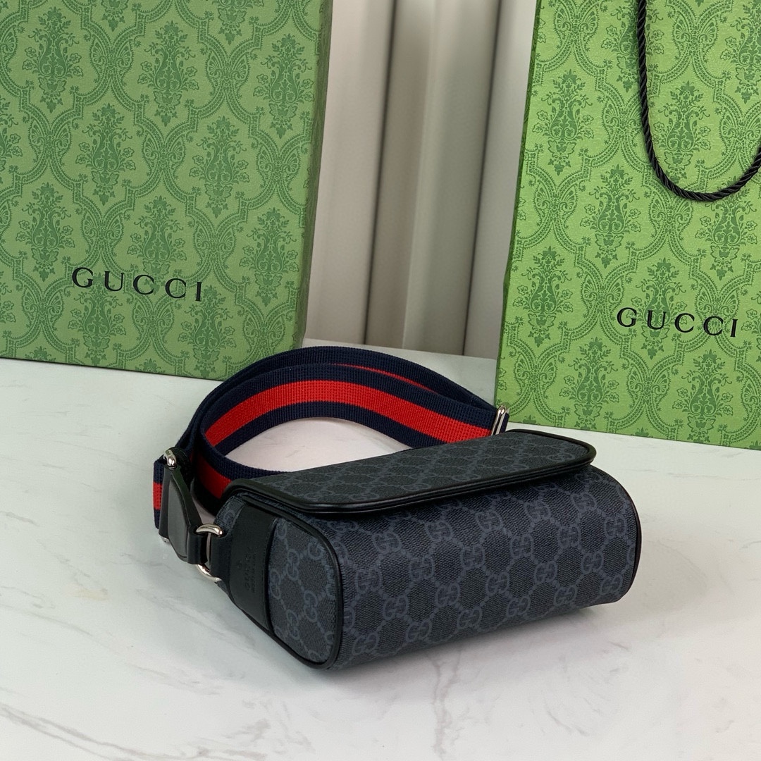 Gucci 791741 GG Black Mini Bag Supreme Canvas