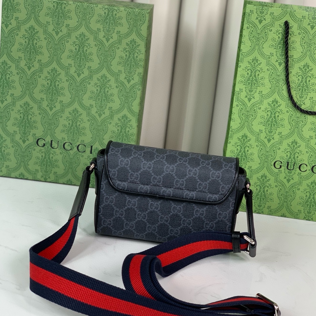 Gucci 791741 GG Black Mini Bag Supreme Canvas