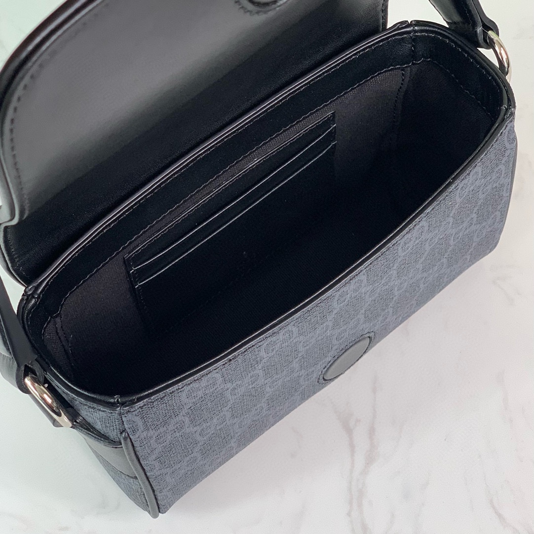 Gucci 791741 GG Black Mini Bag Supreme Canvas