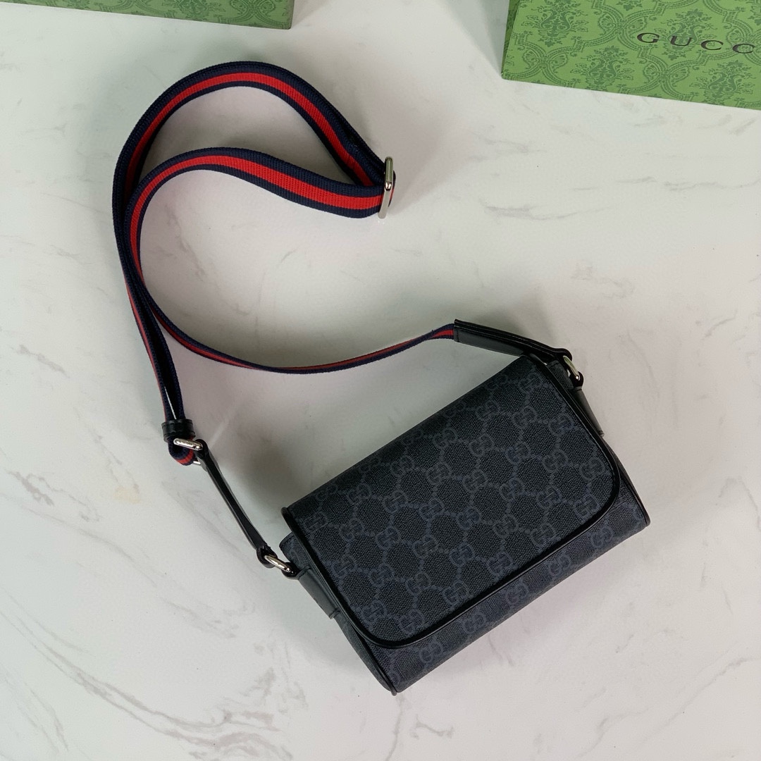 Gucci 791741 GG Black Mini Bag Supreme Canvas