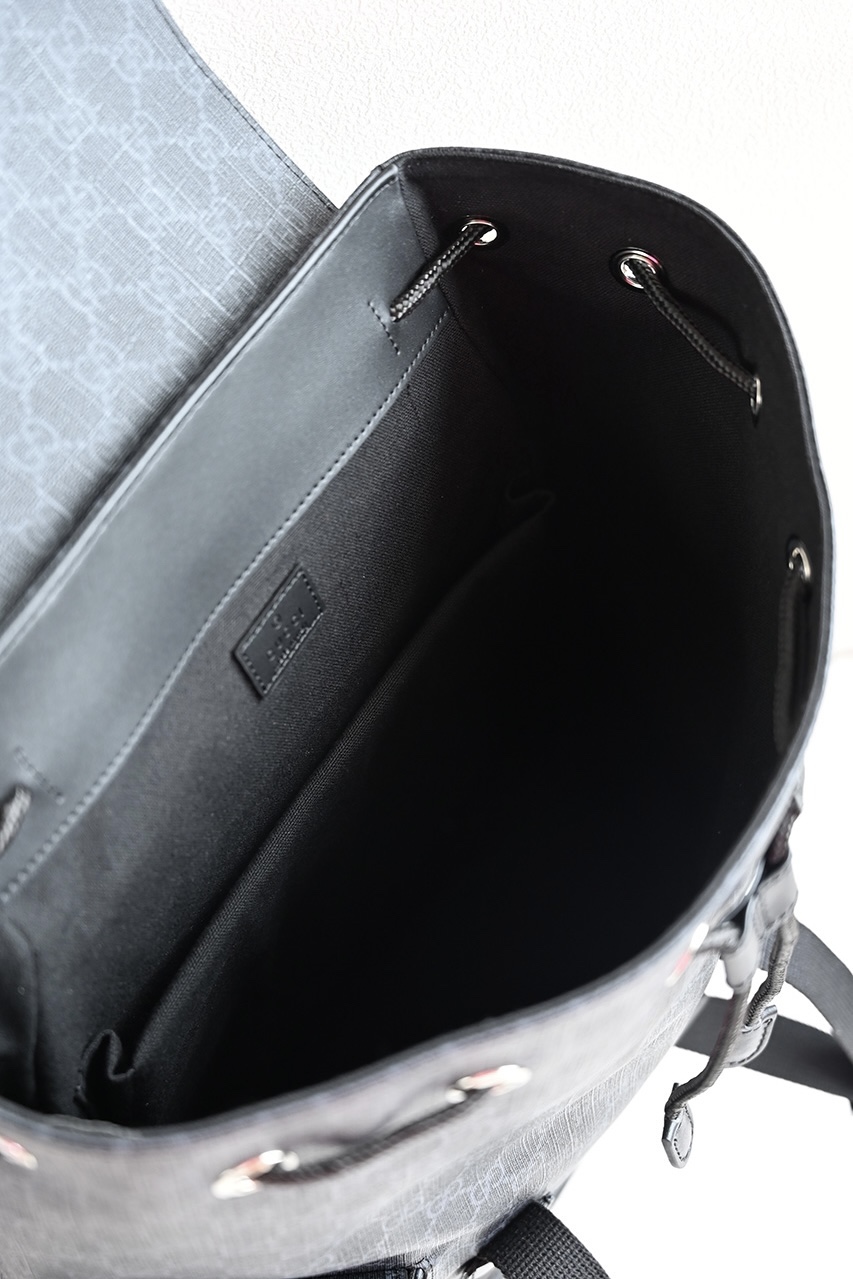 Gucci 792080 Black GG Supreme Canvas Backpack