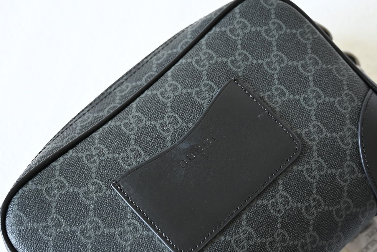Gucci 821155 GG Emblem Small Crossbody Bag Black