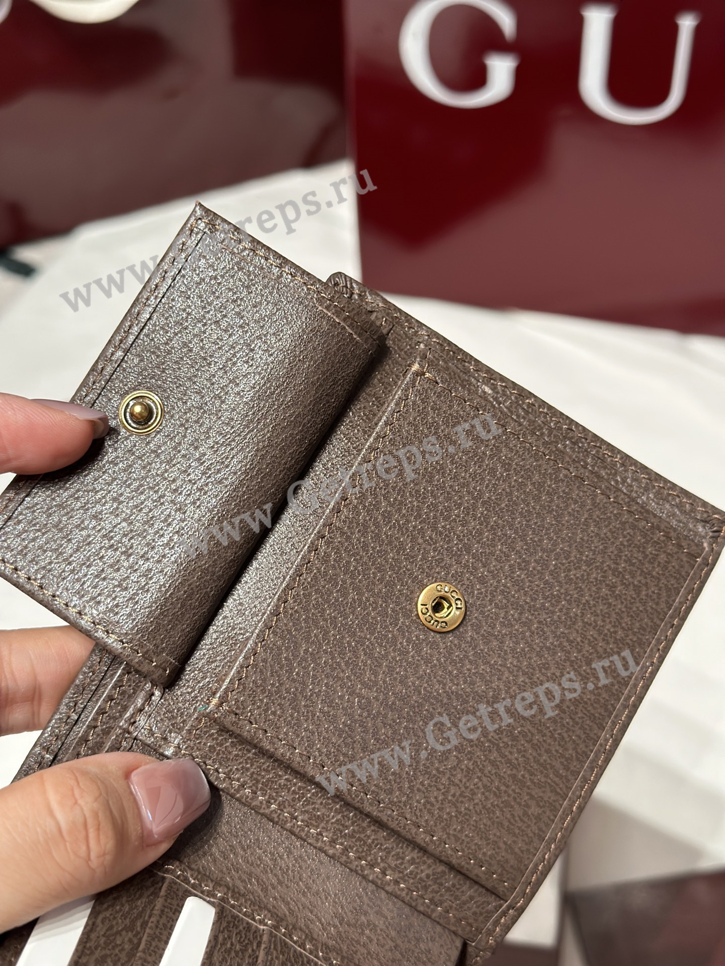 Gucci 834792 Ophidia Coin Wallet Dark Brown