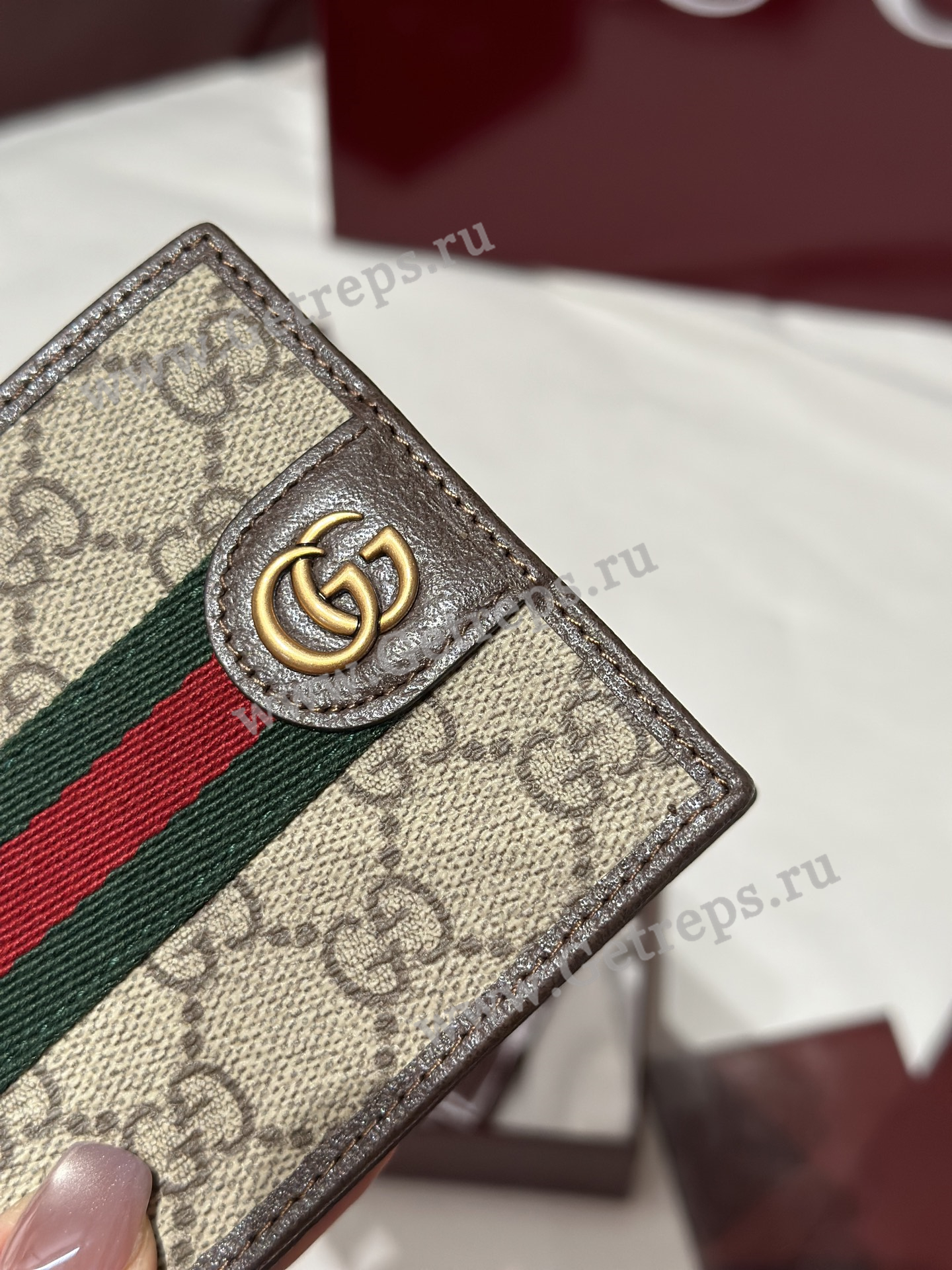 Gucci 834792 Ophidia Coin Wallet Dark Brown