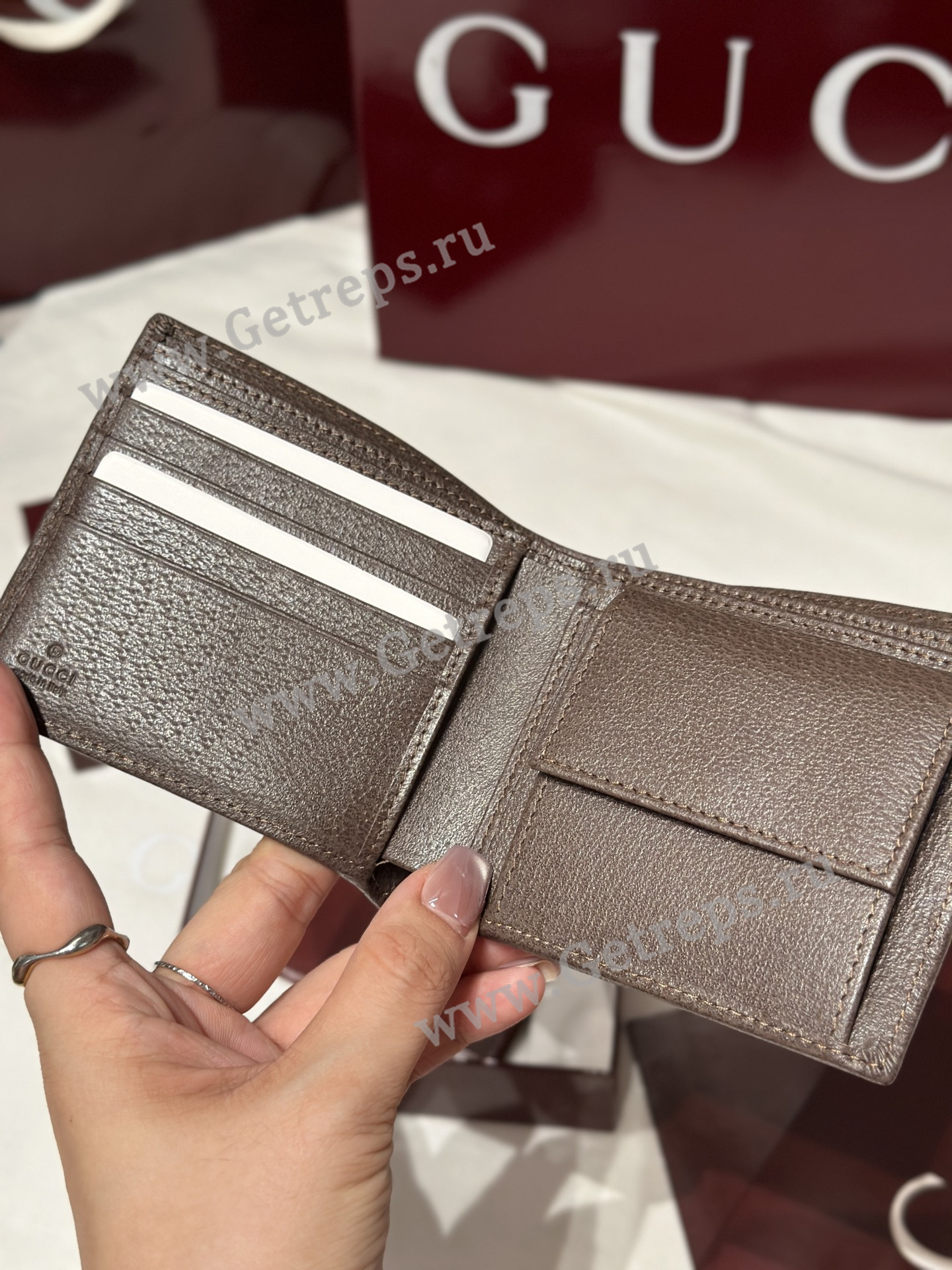 Gucci 834792 Ophidia Coin Wallet Dark Brown