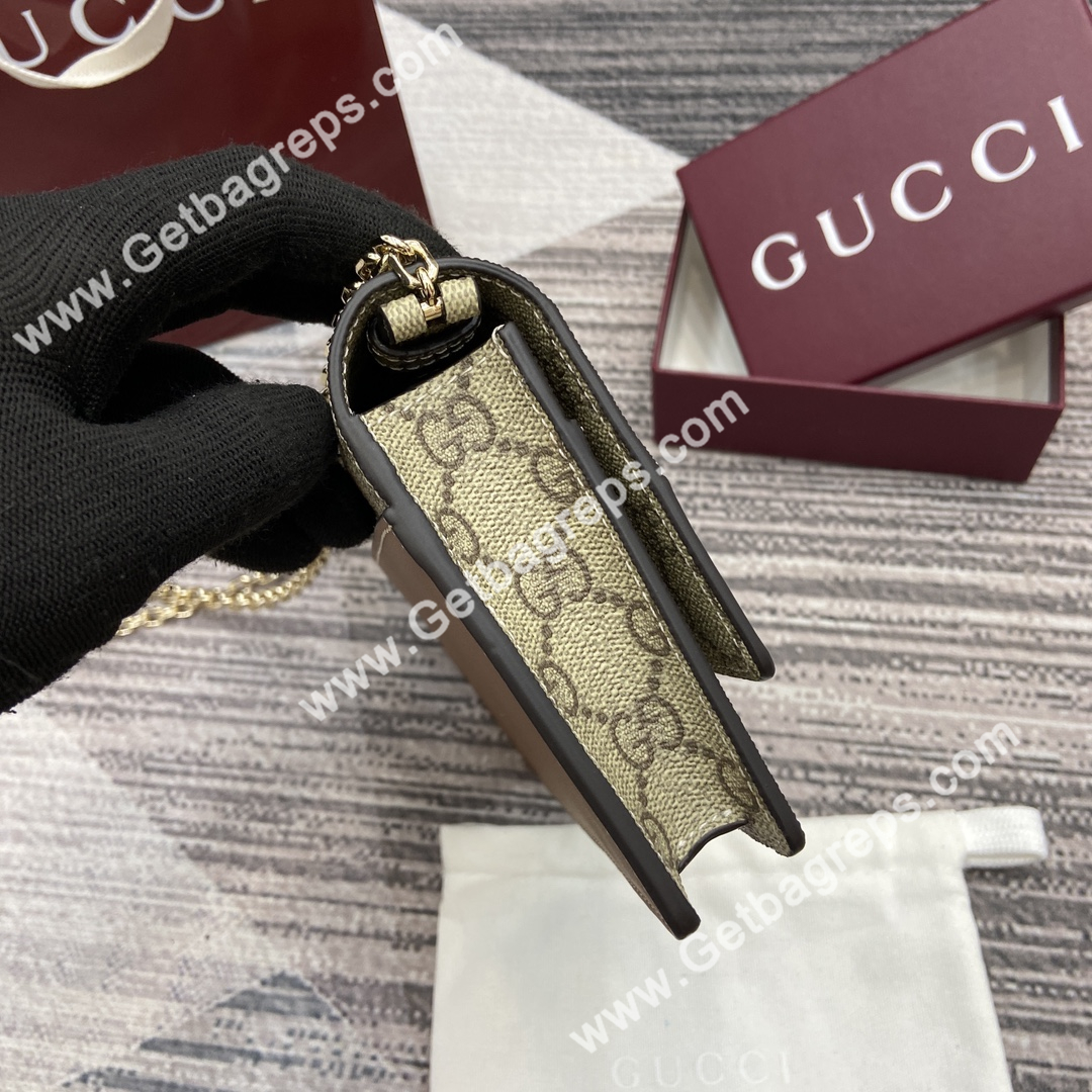 Gucci 838151 GG Emblem wallet on chain