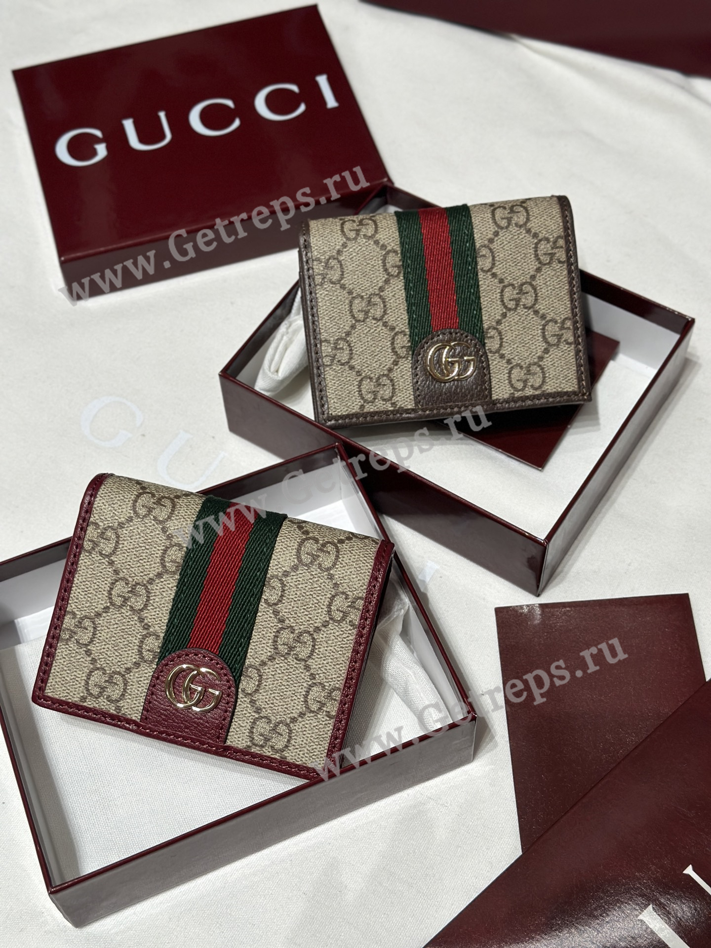 Gucci 838468 Ophidia small wallet Dark Brown