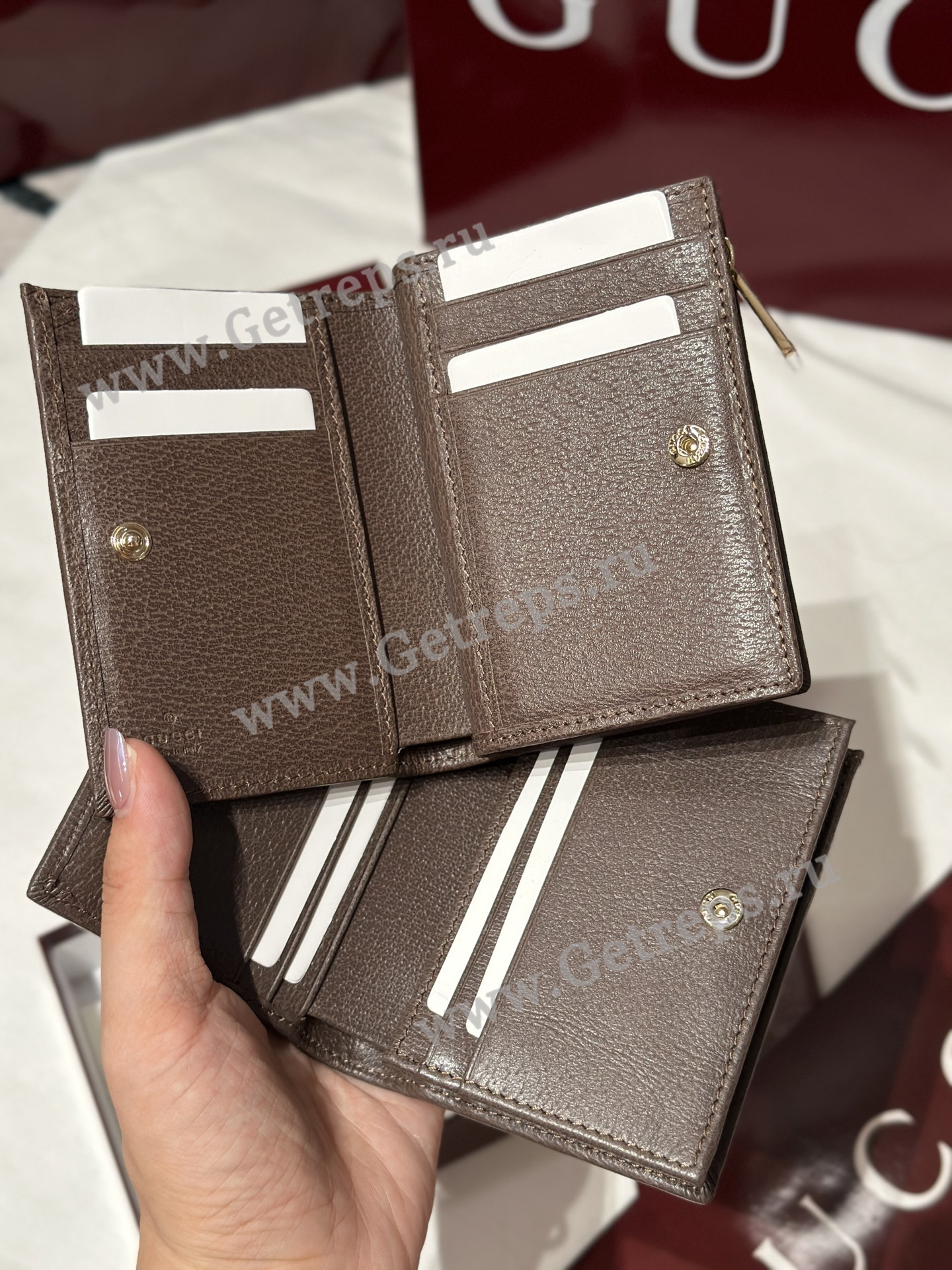 Gucci 838468 Ophidia small wallet Dark Brown